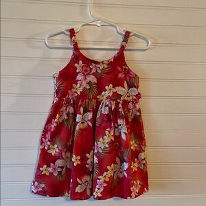Hawaiian Floral Red Sundress